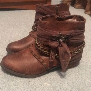 Beaded, Chained Booties